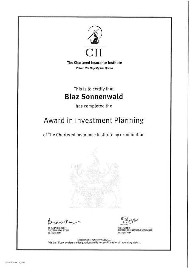 BS - CII Certificates 1